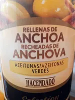 Aceitunas verdes rellenas de anchoa