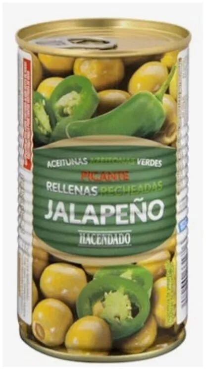 Aceitunas verdes rellenas de jalapeño