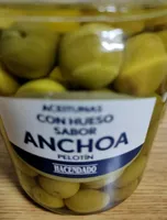 Aceitunas pelotín con hueso sabor anchoa