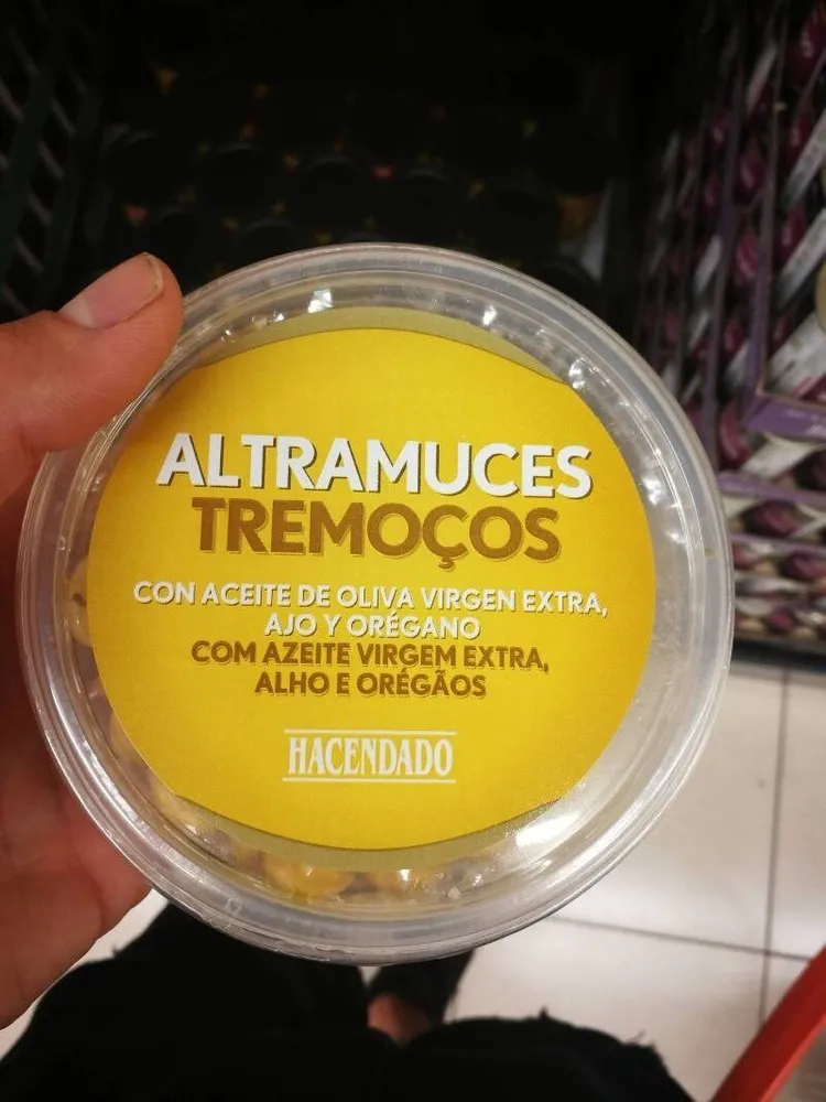 Altramuces con ajo y orégano