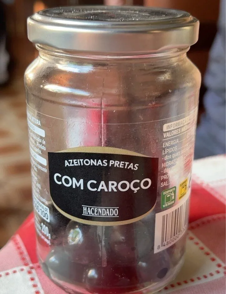 Azeitonas Pretas com Caroço