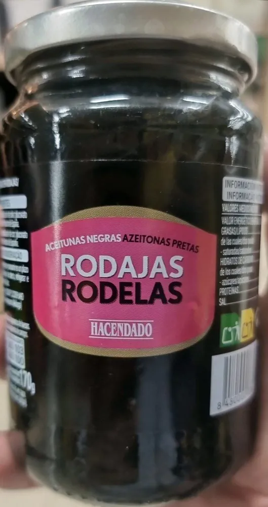 Aceitunas negras en rodajas