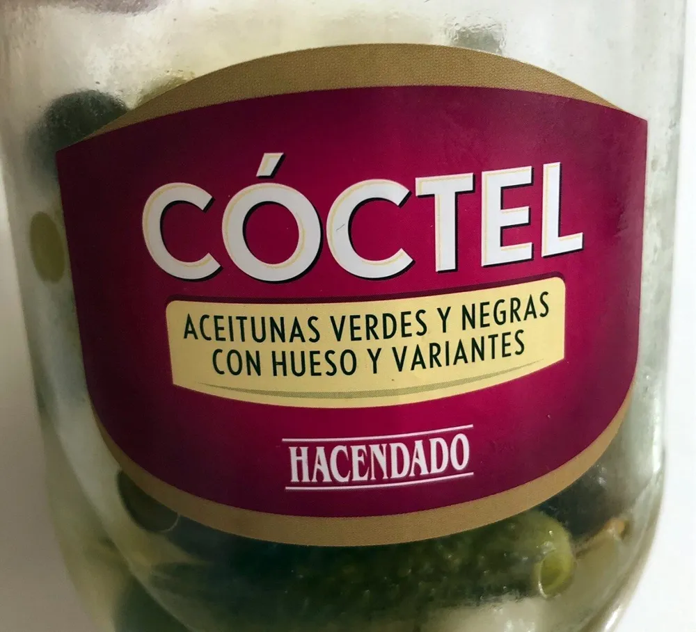 Cóctel aceitunas verdes y negras con hueso y variantes