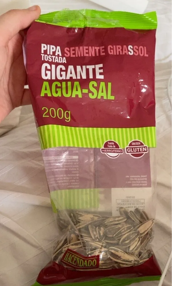 Pipa tostada gigante agua/sal