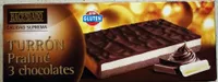 Turrón praliné 3 chocolates