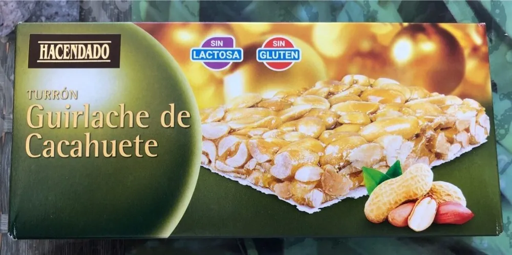 Turrón guirlache de cacahuete