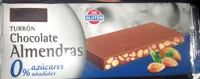 Turrón de chocolate y almendras 0% azúcares añadidos