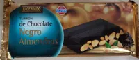 Turrón chocolate negro con almendras
