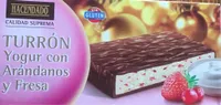 Turrón yogur con arándanos y fresa
