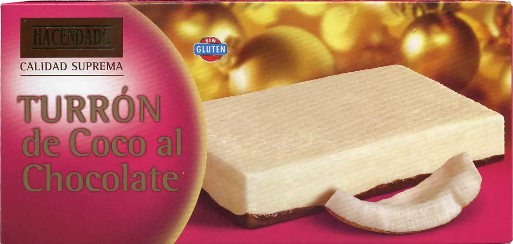 Turrón de coco al chocolate
