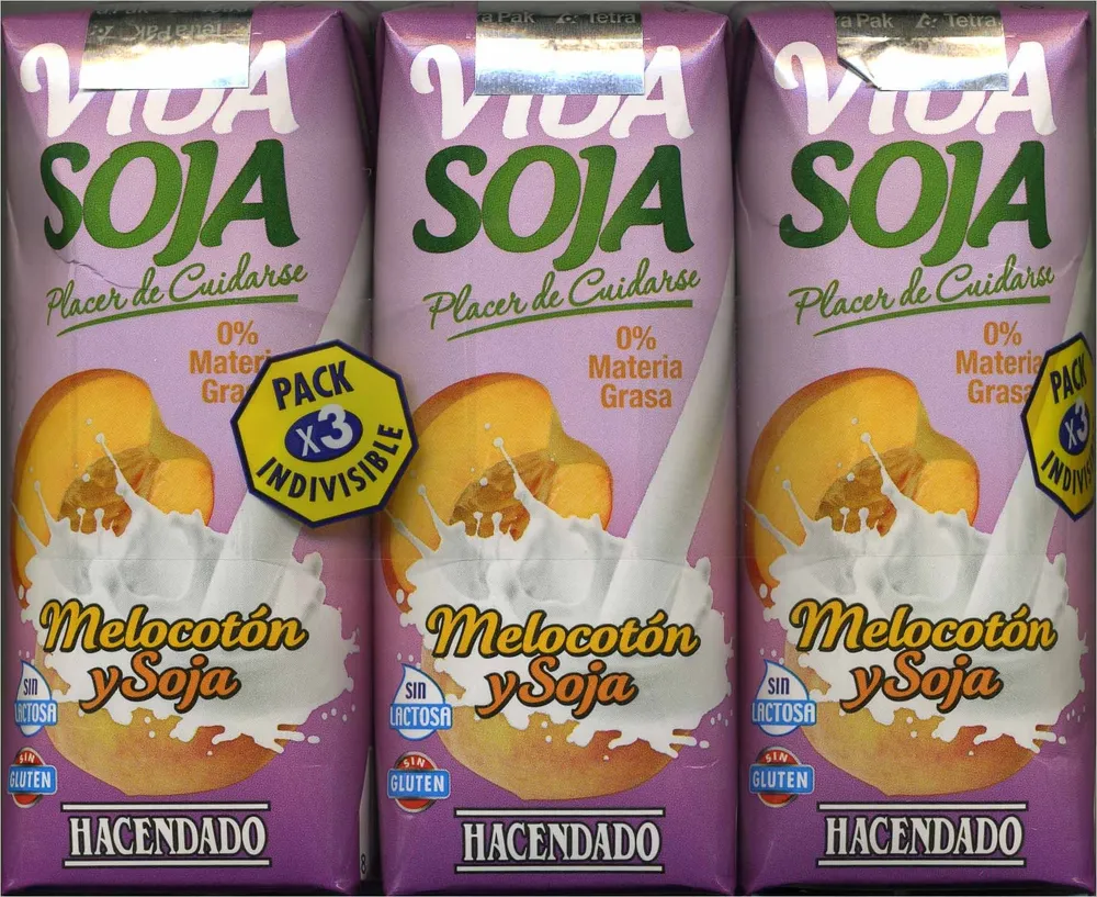 Vida soja melocotón