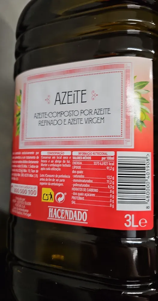 Azeite-Composto por Azeite Refinado e Azeite Virgem