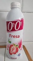 Yogur desnatado para beber con fresa