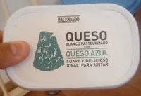Queso blanco pasteurizado con queso azul