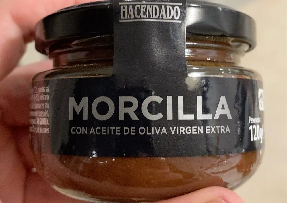 Morcilla con aceite de oliva virgen extra