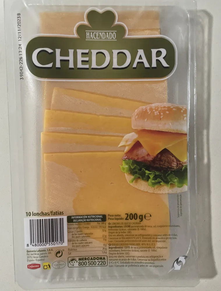 Lonchas De Cheddar