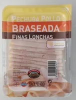 Pechuga pollo braseada finas lonchas