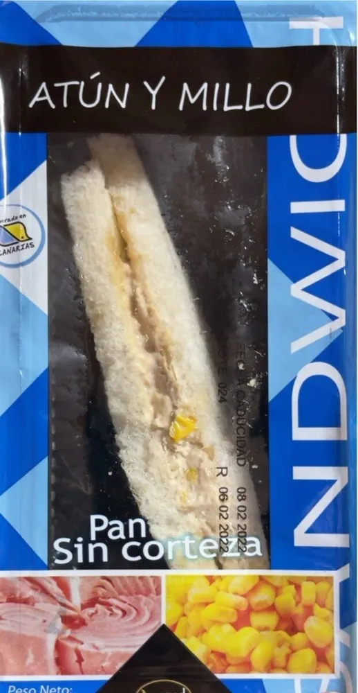 Sandwich atún y millo