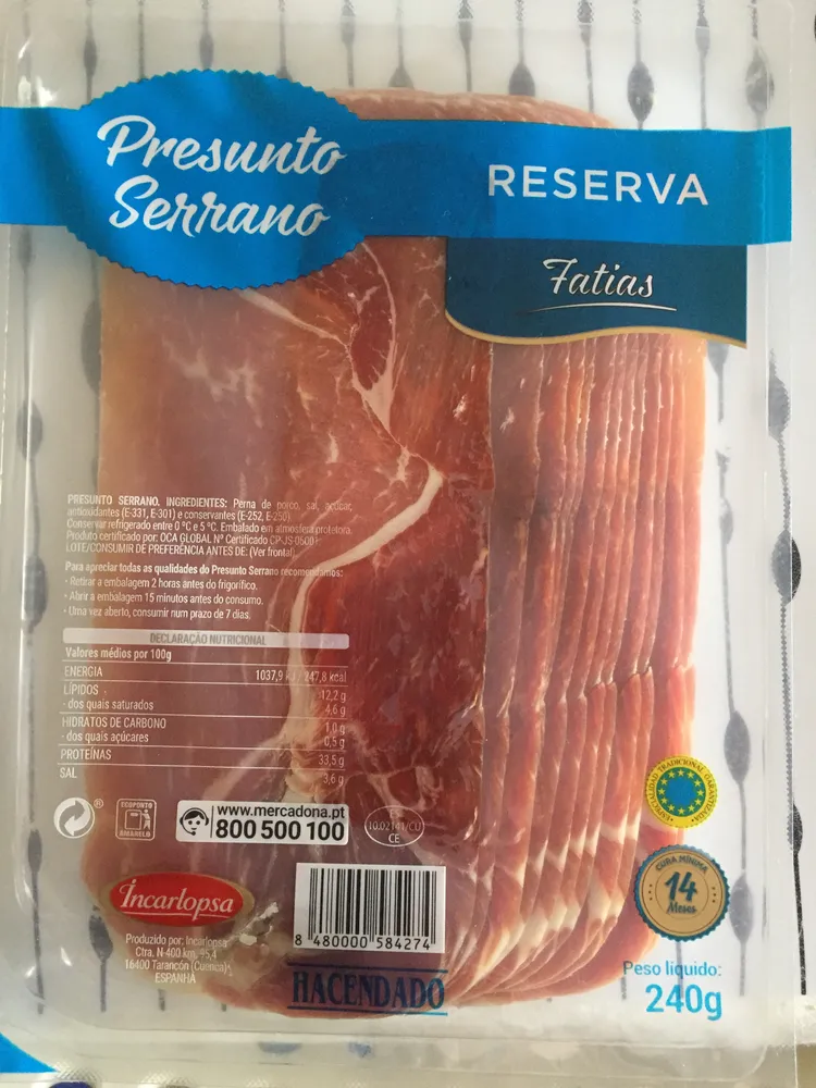 Presunto Serrano Reserva Fatias