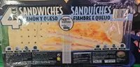 Sandwiches de jamón y queso