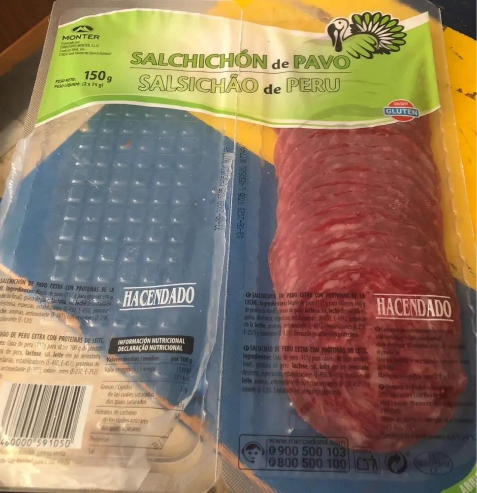 Salchichón de pavo