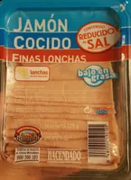 Jamón cocido finas lonchas bajo en sal