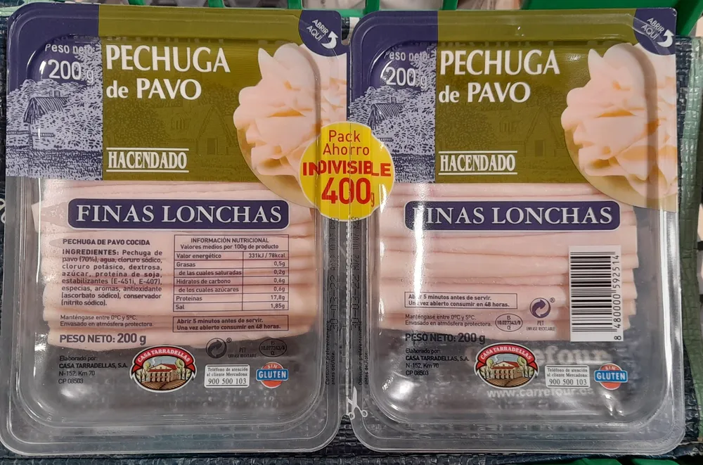 Pechuga de pavo finas lonchas