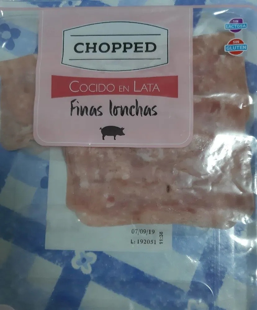 Chopped cocido en lata finas lonchas