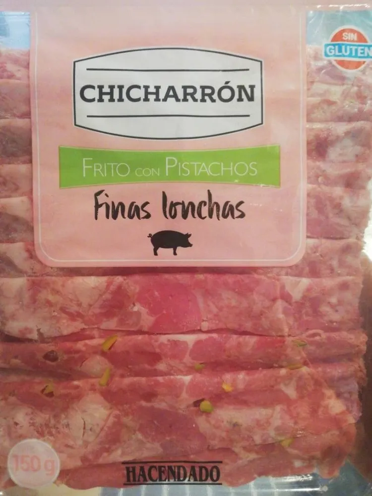 Chicharrón con pistachos