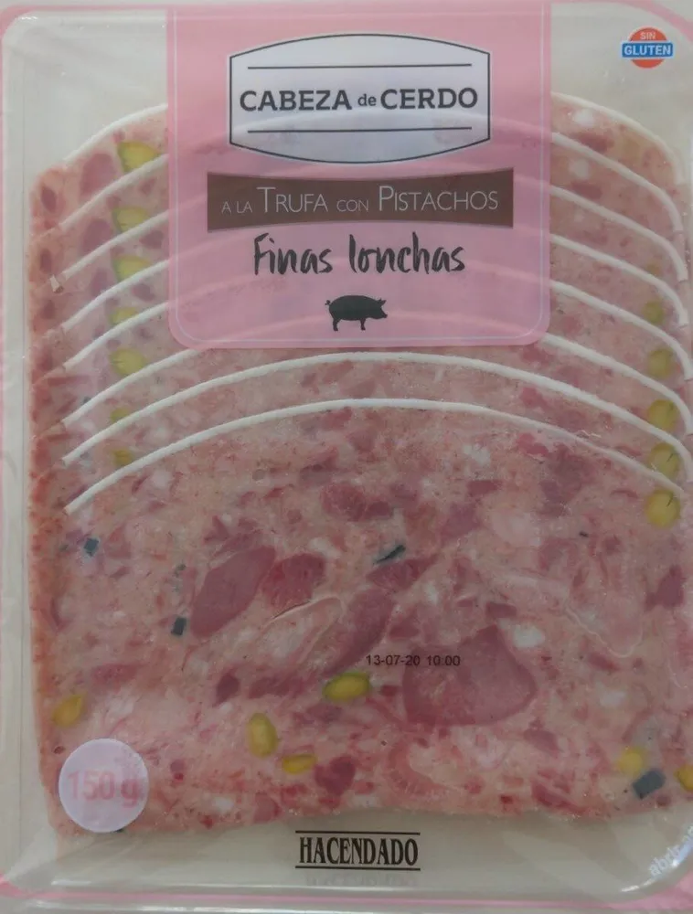 Cabeza de Cerdo a la trufa con pistachos