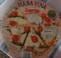 Pizza masa fina caprese