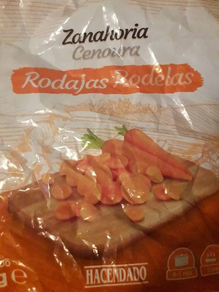 Zanahoria en rodajas congelada