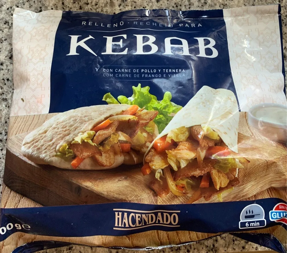 Relleno para kebab con carne de pollo y vacuno