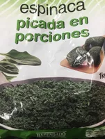 Espinaca picada en porciones