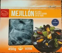 Mejillón de chile entero cocido en su jugo