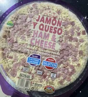 Pizza jamón y queso sin gluten sin lactosa
