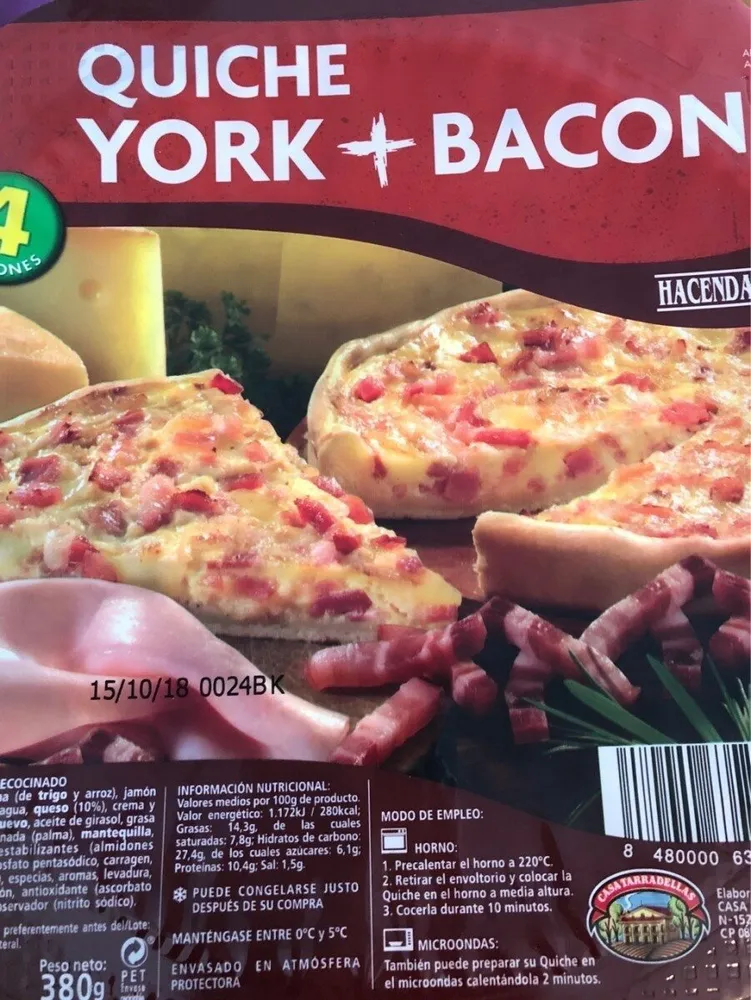 Quiche york   bacon