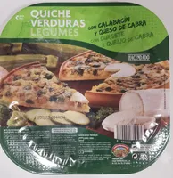 Quiche verduras con calabacín y queso de cabra