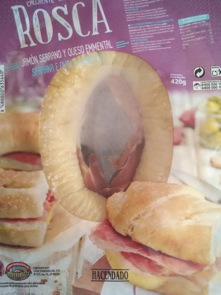 Rosca jamón y queso