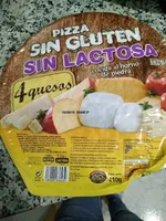 Pizza 4 quesos sin gluten y sin lactosa