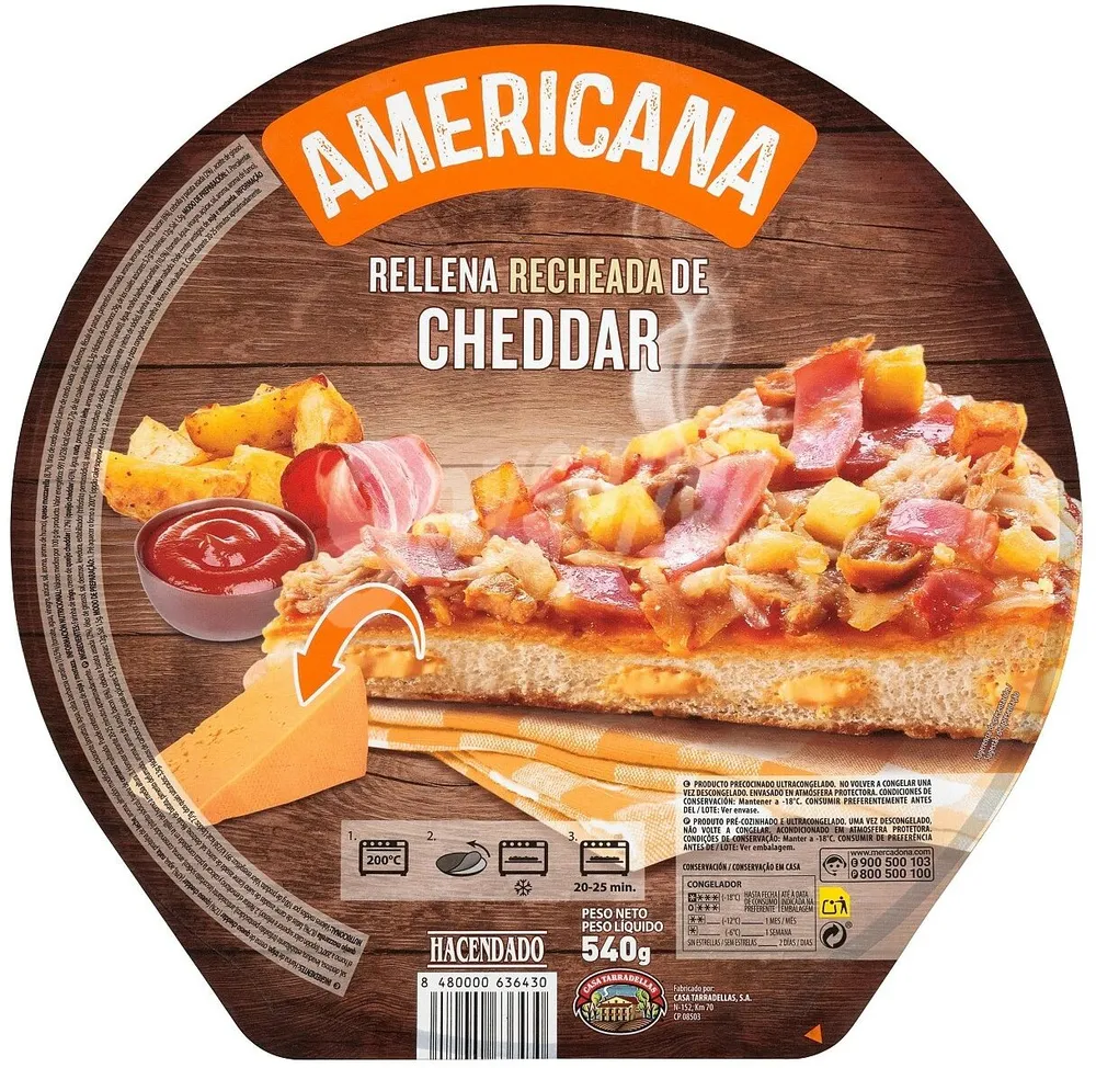 Pizza Americana Rellena de Cheddar