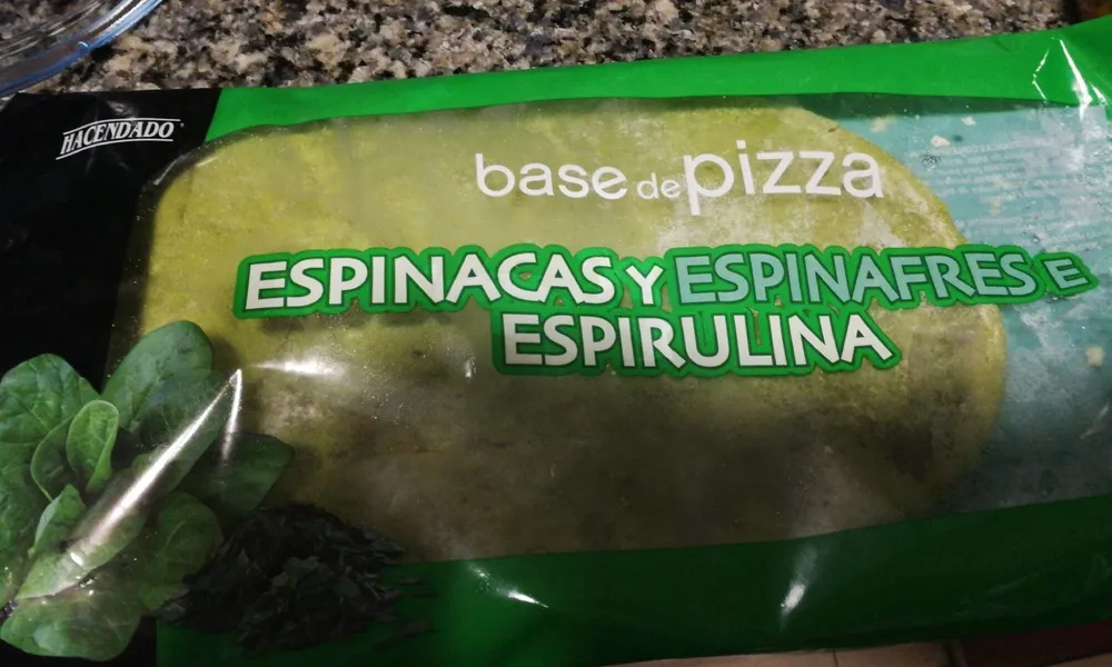 Base pizza de espinacas y espirulina