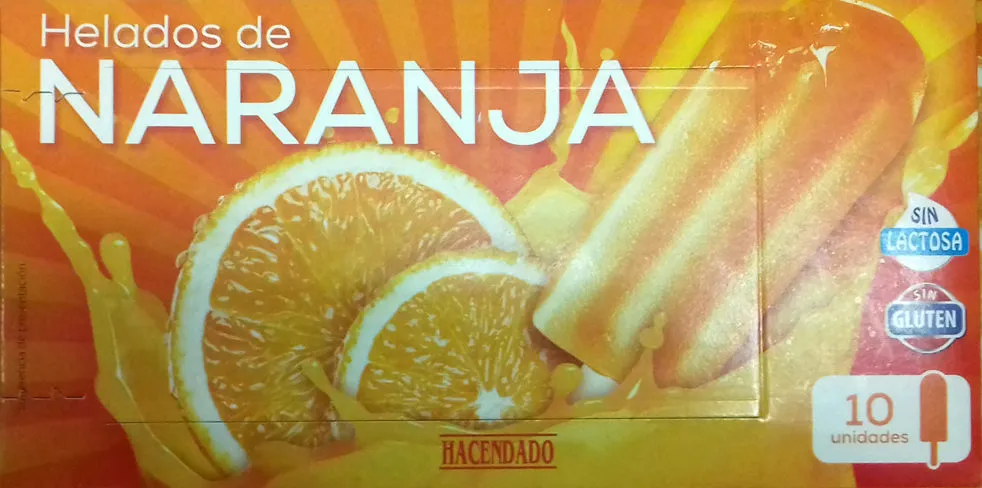 Helados de naranja