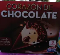 Helado corazón de chocolate