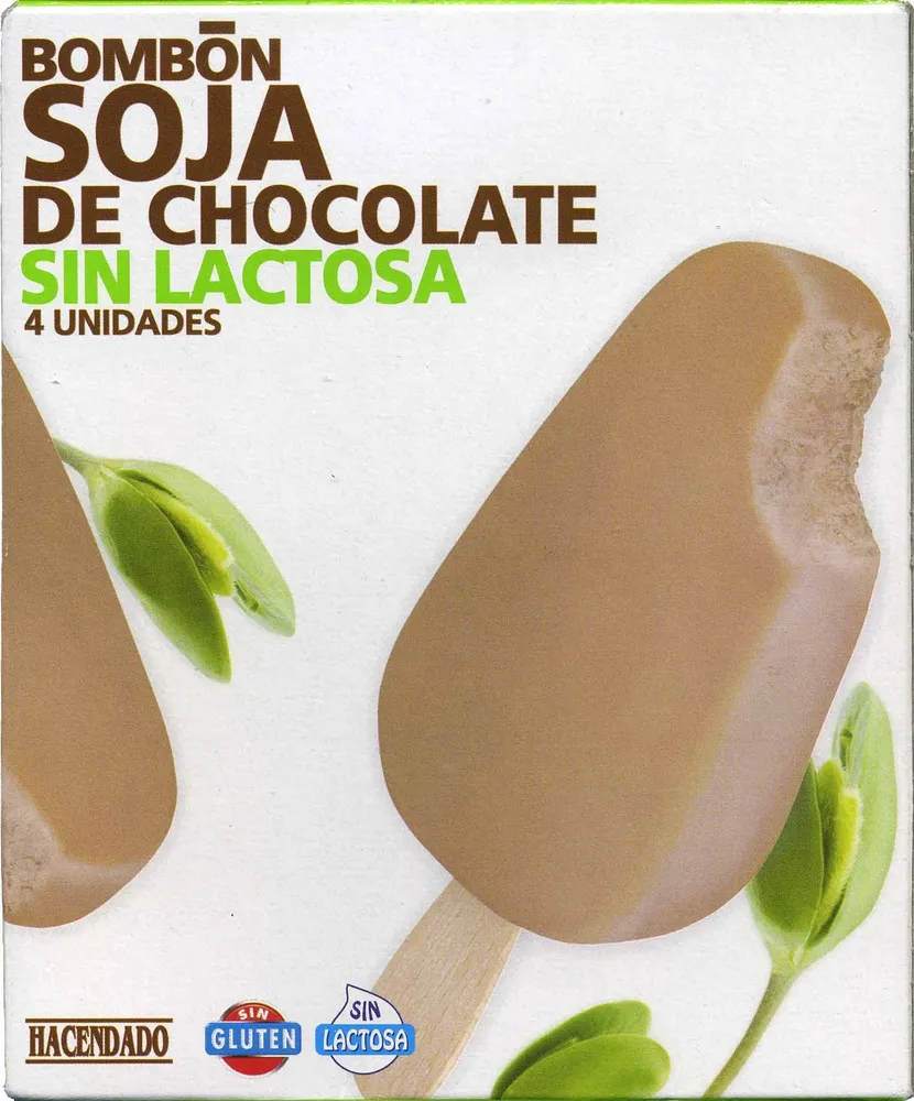 Polos de soja con chocolate