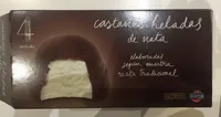 Castañas heladas de nata