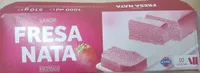 Helado sabor nata fresa