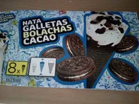 Helado de nata galletas