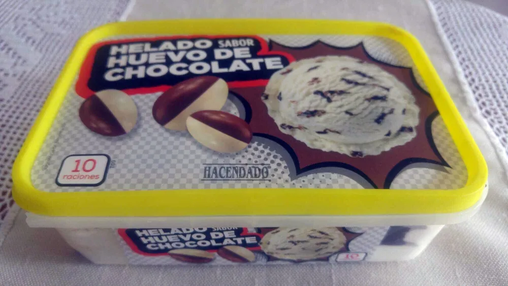 Helado sabor huevo de chocolate