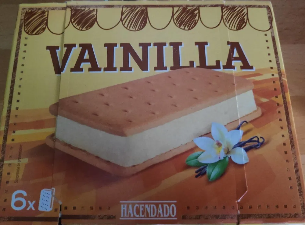 Sándwich helado vainilla